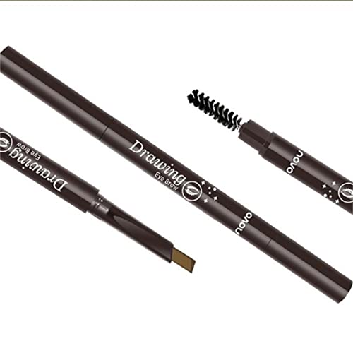Eyebrow Pencil, Ultra-Fine Mechanical Pencil, Draws Tiny Brow Hairs And Fills Double-Ended Automatic Angled Tip & Spoolie Brush #TOP11