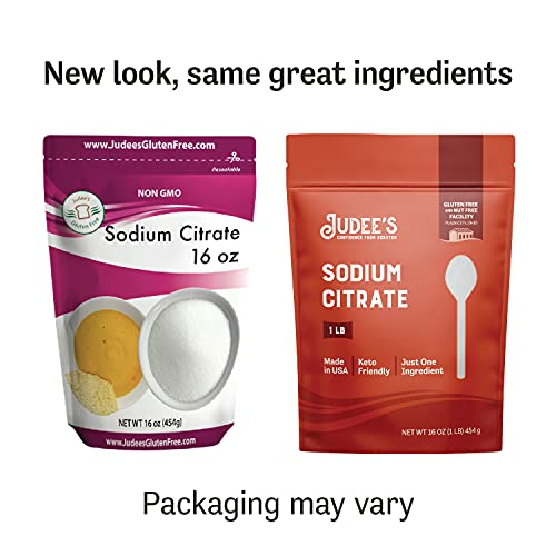Judee’s Sodium Citrate 1 Lb (16 Oz) - 100% Non-Gmo, Keto-Friendly - Gluten-Free And Nut-Free - Food Grade - Great For Molecular Gastronomy Cooking - Emulsifier For Cheese Sauce - Serves As Preservative #TOP2