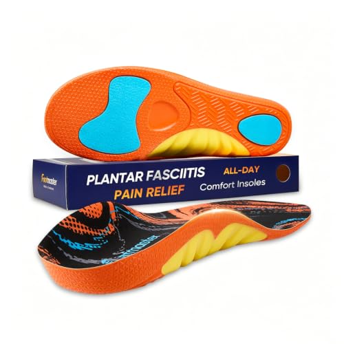 Image of Footmaster Plantar Fasciitis Pain Relief Insoles,All-Day Comfort Orthotic Shoe Inserts with Arch Support,Shock Absorbing for Heel Pain and Flat Feet