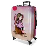 Santoro Gorjuss Wishing and Hoping Maleta Mediana Multicolor 45x67x26 cms Rígida ABS Cierre TSA 64L 3,5Kgs 4 Ruedas Dobles
