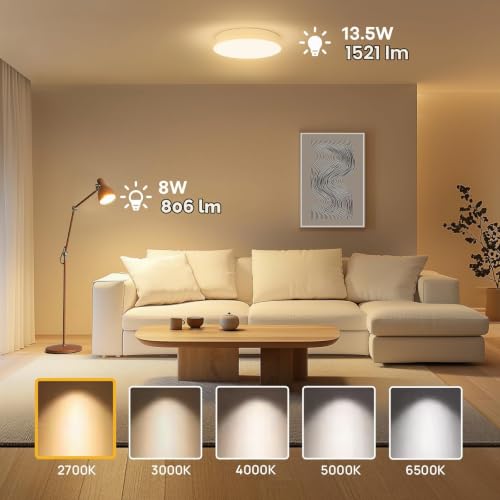 Linkind Extrem-helle LED Lampe E27, 13,5W (ersetzt 100W), 1521 Lumen, 2700K Warmweiß, A60 Edison-form, 220°, matt, 3 Stück – Ansicht 3