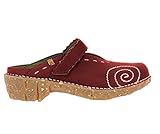 Weite: Normal, El Naturalista Damen Clogs Yggdrasil, Frauen Pantoletten,lose Einlage,Freizeitschuhe,Woman,Lady,Ladies,Schlupfschuhe,Slipper,Rot (Tibet),38 EU / 5 UK