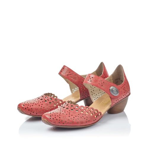 Chaussures basses Rieker femme rouges pour vos marches urbaines quotidiennes