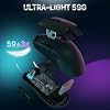 MAGIC-REFINER Attack Shark X11 59g Superlight Wireless Gaming Mouse with Magnetic RGB Charging Dock,BT/2.4G Wireless/Wired Mouse, 22000 DPI,5 Programmable Buttons for PC/Laptop/Mac(Black)