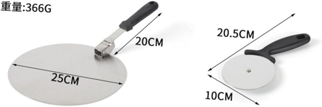 1 set Stainless Steel Pizza Shovel Cutter Wheel Kitchen Slicing Tool for Quick Neat Pizza Cutting Easy to Clean and Store for Home Restaurant Use