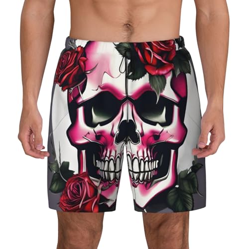 Short de bain homme léger rose tête de mort fini les irritations