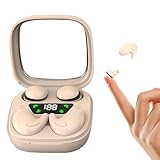 Xmenha Flat Sleep Mini Invisible Small Tiny Earbuds Wireless Bluetooth Ear Buds for Sleeping Headphones Micro Smallest Discreet Sleep Earbuds Earphones for Side Sleepers, Small Ears Canals Women, Work