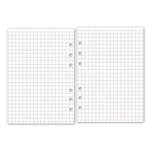 A5 French Ruled Paper Planner Insert Refill, 5.83″ x 8.27″, Fits 6-Rings Binders - Filofax, LV GM, Moterm, Choice of Quantity