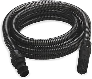 Einhell 4173635 Suction Hose For Water Pumps Diameter Plastic Tube With Male And Female Adaptors | Suitable For Water Pumps,Black 4m| 25mm (1 Inch)