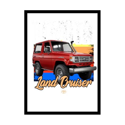 Image of BLINKART Toyota Land Cruiser (FJ40) Framed Posters Gift Items Boys Room Wall Decoration Bedroom Office Studio Synthetic Wood Frame & Acrylic Glass Ready to Hang - 18x12 Inch, (A4 Size) - CAR-292