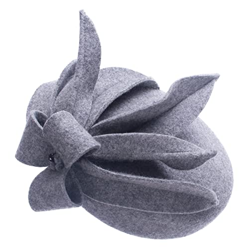 Lawliet A302 Womens Wool Felt Fascinator Cocktail Race Fancy Cheltenham Fesitval Hat A302,Gray,One Size thumb #1