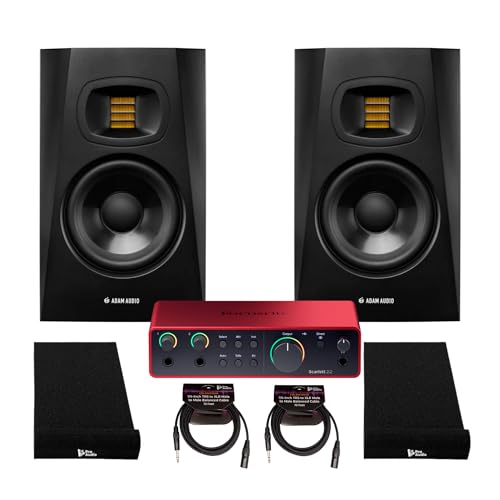 Adam Audio T5V X^WIj^[Xs[J[ ͂ȃANeBuߋTEh - 5.25C`E[t@[oh Focusrite Scarlett 2i2 4USBI[fBIC^[tFCXAXLRP[uAAC\[Vpbh(