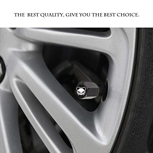 4 Pieces Angry Panda Chrome Plated Brass Tire Valve Stem Caps Dustproof Valve Covers For Auto Cars Tire Valve #TOP4
