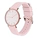 WOCCI 20mm Silicone Watch Band with Rose Gold Buckle, Soft Rubber Replacement Straps with Quick Release (Pink)