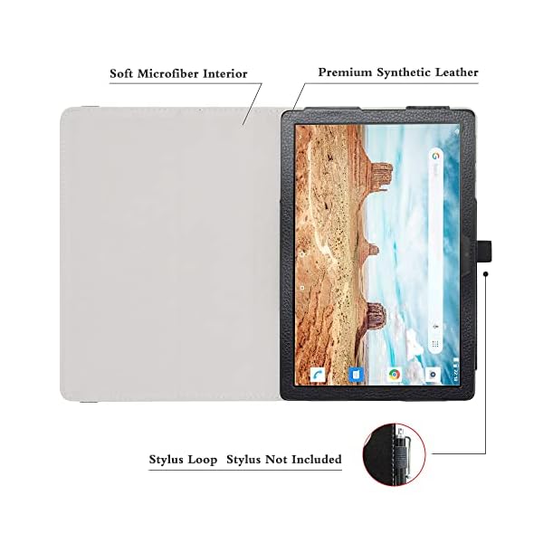 Labanem A Schutzhülle mit Alcatel 3T, Slim Fit, PU-Leder, schmal, faltbar, für Alcatel 3T 10 8094X 4G Tablet (Nicht kompatibel mit Alcatel 3T 10 8088X) – Don't Touch – Bild 5
