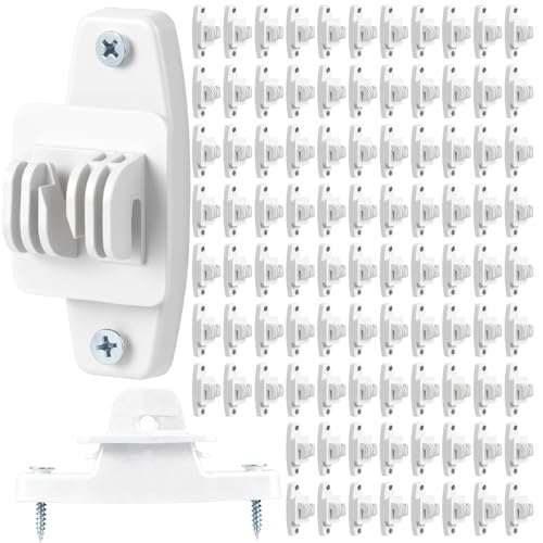 Pushglossy 100 Pcs White Electric Fence Insulators