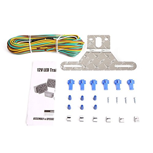 Czc Auto 12V Led Submersible Trailer Tail Light Kit For Under 80 Inch Boat Trailer Marine With 18G Pure Copper Wiring Harness Kit (Exclusive Trailer Light Kit) #TOP7