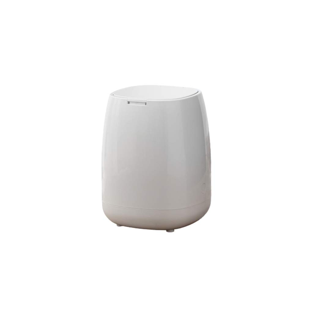 Portable Push-Type Sealed Trash Can with Lid Large 10L Portable Independent Inner Barrel Buckle Designed for Home Office Hotel Can Recycler (Color : Gray) (Gray)