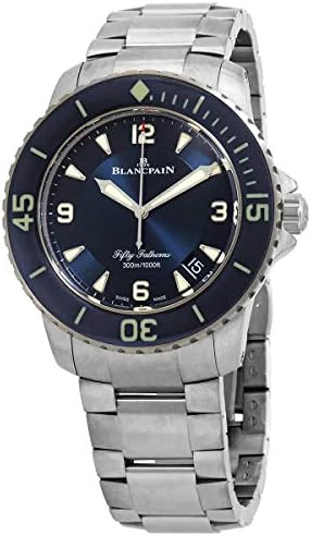 Blancpain Fifty Fathoms Titanium 45mm Mens Blue Watch 5015-12B40-98