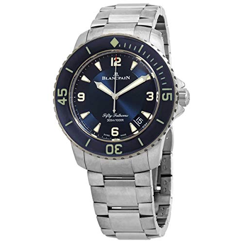 Blancpain Fifty Fathoms Titanium 45mm Mens Blue Watch 5015-12B40-98