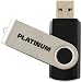 Produktbild PLATINUM TWS USB-Stick 32 GB USB 3.0 USB-Flash-Laufwerk - Speicher-Stick in schwarz-Silber inkl. Öse zur Befestigung am Schlüsselanhänger