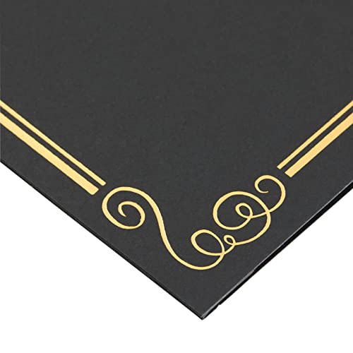 24-Pack Black Certificate Holders With Elegant Gold Foil Design For Letter-Size 8.5 X 11 Documents, Achievements, Certificates, Graduation Diploma Cover (11.2 X 8.8 In) #TOP7