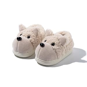 Toddler Kids Slippers Indoor Shoes Dog Design