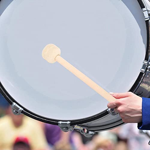 Tuoren Drum Mallet Marching Mallet Bass Drum Mallet Stick Large Wool Felt Drum Stick With Wood Handles For Percussion Band Accessories 13.5 Inches Length #TOP4