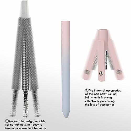 Image of Ddaowanx Gel Pens, 5 Pcs 0.71mm Quick Dry Black Ink Pens Fine Point Smooth Writing, Gradient Color, Aesthetic Cute Office School Supplies Gifts for Women