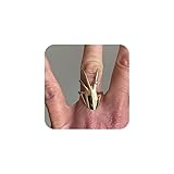 Pneswzy Hand-shaped Finger Ring, Gold Statement Rings for Women, Adjustable Fun Ring for Men, Chunky Weird Rings for Unique Jewelry