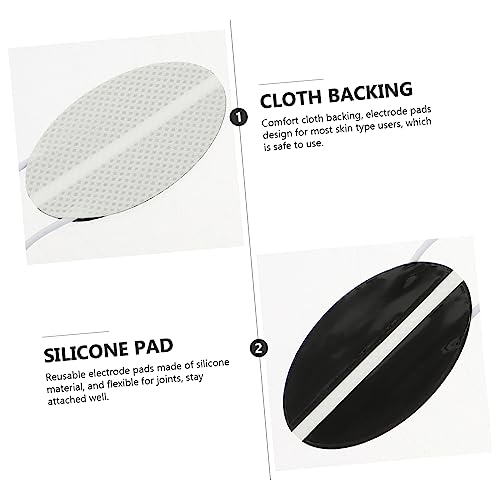 Patches de massage Healvian électrostimulation | 50 coussinets silicone réutilisables auto-adhésifs - 3