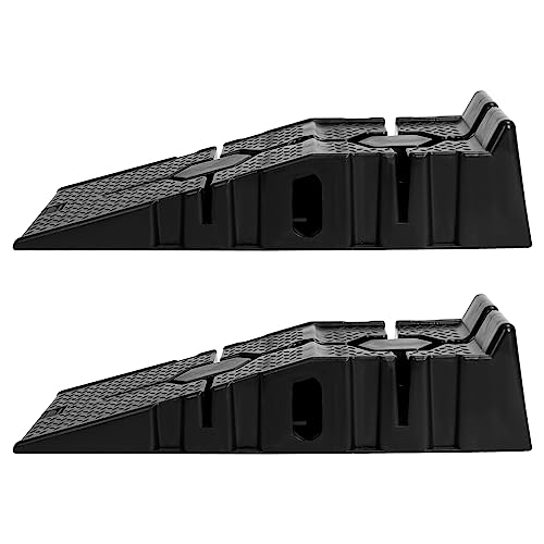 Holdfiturn Pair of Heavy Duty Car Ramps - 5000KG Capacity Polypropylene Plastic Loading Access Ramps Lift Low Profile