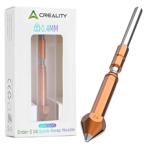 Creality Official Ender 3 V4 Nozzle 0.4mm, Original Unicorn 3D Printer Accessory Set, Integrated Hotend Nozzle Kit for E
