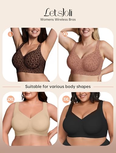 image for LetsJoli Jelly Bras for Women Push Up Bra Wireless No Underwire Suppor