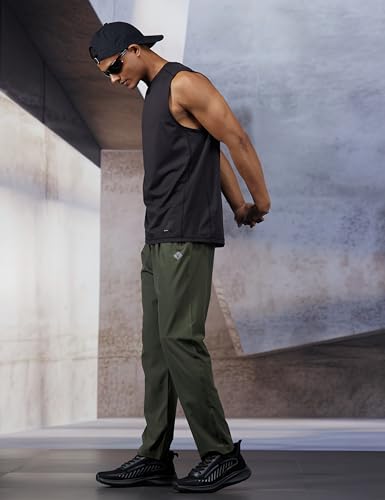 Image of Van Heusen Men's Track Pant | Side Zipper Pockets |Mid-Rise| 4-way stretch | Super light for premium comfort | Cotton Blend | Breathable & Casual | Easy Stain Release| Anti-static fabric | Activewear | Drawstrings | Style 51042