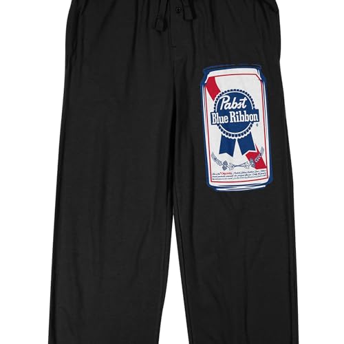 Pabst Blue Ribbon Logo Men's Black Sleep Pants2