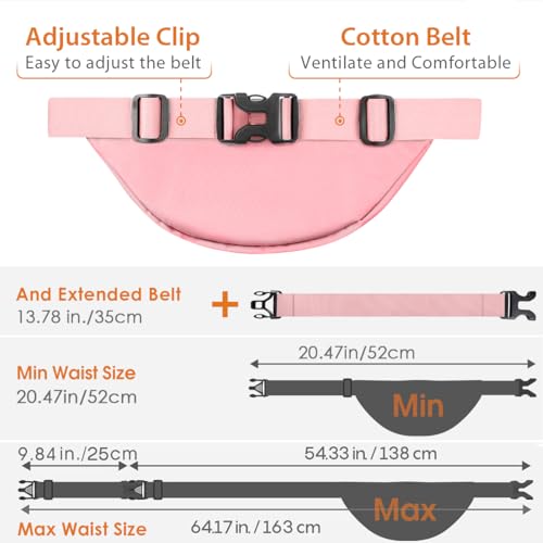 Image of Large Fanny Pack for Women Men - Syican Waist bag with 3-Zipper Pockets, Gifts for Enjoy Sports Traveling Workout Casual Hands-Free crossbody bags Fits MAX 7.9'' iPad & 6.6'' Phone
