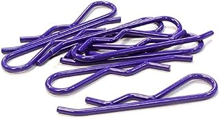 Integy RC Model C26259PURPLE Color Bent-Up Body Clips (8) for 1/5 & 1/4 Size Vehicles(LxW=46x11mm)