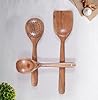 UNIQCRAFTS Wooden Cooking Utensils Set of 6 – Natural Teak Wood Kitchen Tools for Nonstick Cookware, Wooden Spoons and Spatulas for Cooking & Serving, Eco-Friendly Handmade Kitchen Utensil Set #5