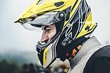INTERPHONE Com3 | pojedynczy | Bluetooth 5.1 interkom motocyklowy Bluetooth 5.1 kask motocyklowy, słuchawki 32 mm, zastosowanie motocyklowe, odległość 500 m, autonomia 10 godzin, muzyka, GPS
