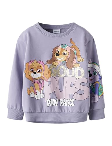 Sweat Name It Nmfjara Paw pour fille en coton doux gris