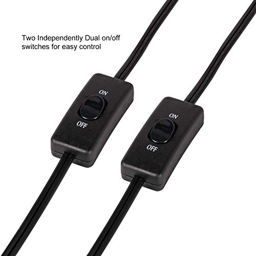 WACOOL Reptile Fixture Deep Dome Dual Lamp Fixture, Optical Reflector Lampshade for Tropical Desert Reptile Heat Lamp… - Image 5