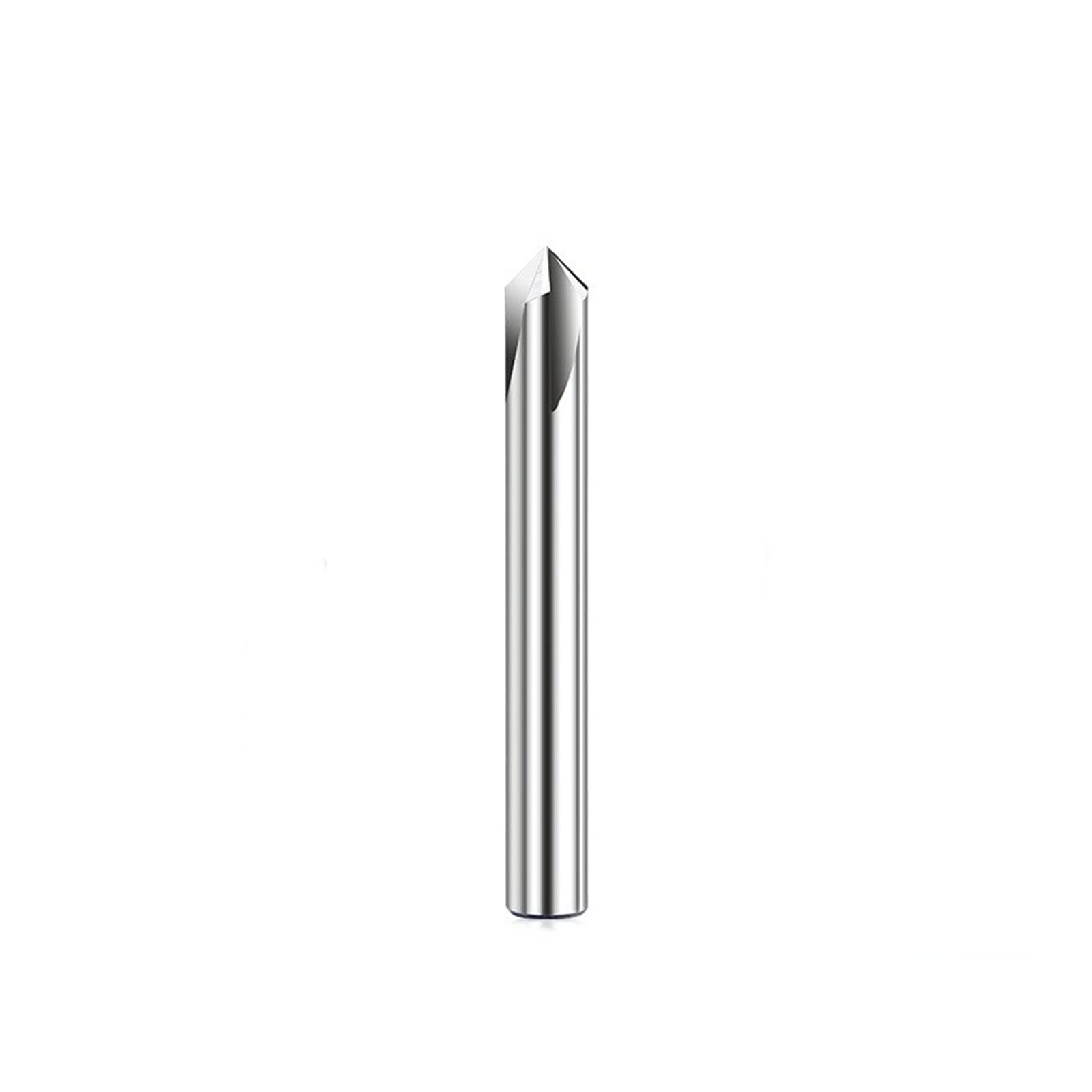 FCARUMIQP 1pcs Carbide Chamfer Cutter 6.35mm Shank 4 Flute Chamfering End Mill 90 Degrees CNC Machine Tool for Carving