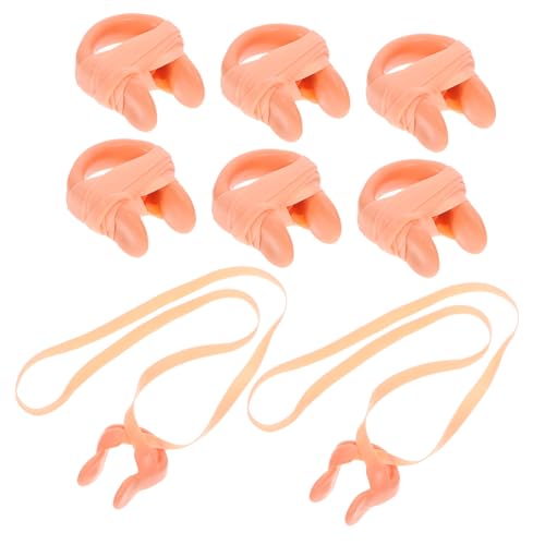 BESTonZON Waterproof Swimming Nose Clip Set 12 Pcs Silicone Nose Clips Elastic Strap Comfortable for Boys and Girls and Adults