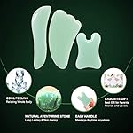 airogym Guasha Massage Tool，Natural Stone Gua Sha Board, 4PCS Guasha Stone Scraping Massage Sets for SPA Acupuncture Physical Therapy Muscle Knots Facial Caring Point Treatment Lymphatic Drainage - Image 4