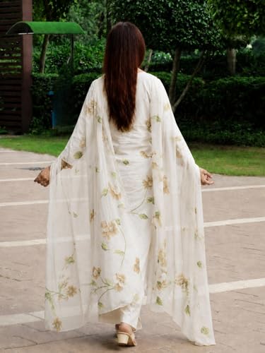 Image of ANNI Designer Viscose Printed Kurta for Women | Kurti Set Woman | Kurta with Pant & Dupatta | Straight Ethnic Suit | Indian Outfit Ladies Dress Stylish Traditional Clothing Office Party Fashion Look