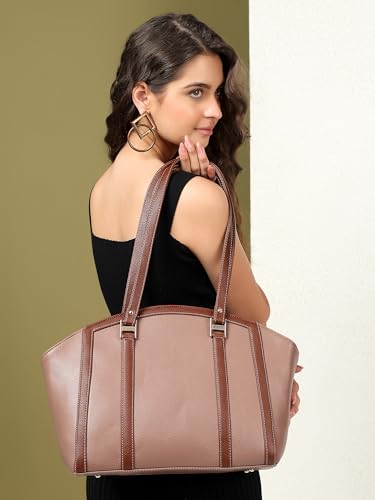 Image of EXOTIC Shoulder Handbag for Women, Classic Fashion Design with Contrast Stitching