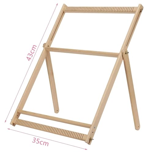 Métier à tisser en bois noble de hêtre, cadre de tapisserie rigide