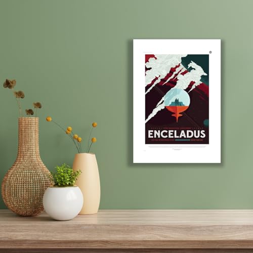 Enceladus Poster tourisme spatial NASA Spiffing Prints Extra Large - 3