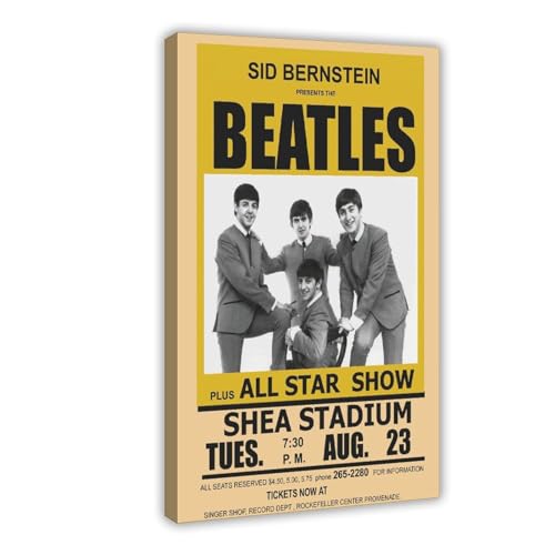 RePaLy Poster vintage The Beatles Rock Concert Gig Band Poster sur toile Décoration murale pour salon, chambre à coucher, style cadre, 50 x 75 cm - Les Beatles, Paul McCartney, John Lennon, RIngo Starr, George Harrison RePaLy Poster vintage The Beatles Rock Concert Gig Band Poster sur toile Décoration murale pour salon, chambre à coucher, style cadre, 50 x 75 cm